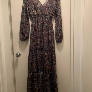 Lovestich - maxi multi colored long sleeve dress